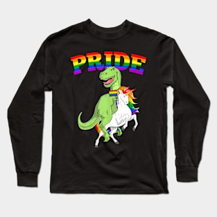 LGBT T-Rex Dinosaur Unicorn Gay Pride LGBTQ Cute Long Sleeve T-Shirt